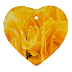 Yellow Neon Flowers Ornament (heart) by Simbadda