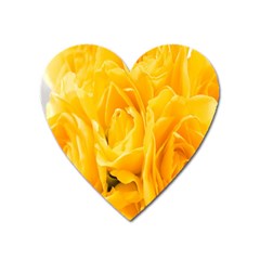 Yellow Neon Flowers Heart Magnet by Simbadda