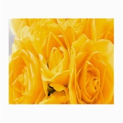 Yellow Neon Flowers Small Glasses Cloth (2-side) by Simbadda