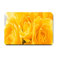 Yellow Neon Flowers Small Doormat  by Simbadda