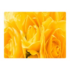 Yellow Neon Flowers Double Sided Flano Blanket (mini)  by Simbadda