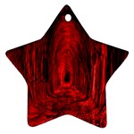 Tunnel Red Black Light Ornament (Star) Front