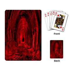 Tunnel Red Black Light Playing Card by Simbadda