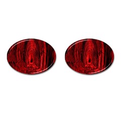 Tunnel Red Black Light Cufflinks (oval) by Simbadda