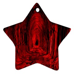 Tunnel Red Black Light Star Ornament (two Sides)