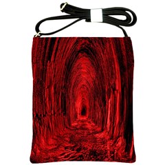 Tunnel Red Black Light Shoulder Sling Bags by Simbadda