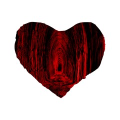 Tunnel Red Black Light Standard 16  Premium Heart Shape Cushions by Simbadda