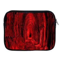 Tunnel Red Black Light Apple Ipad 2/3/4 Zipper Cases by Simbadda