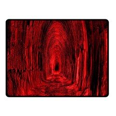 Tunnel Red Black Light Double Sided Fleece Blanket (small)  by Simbadda