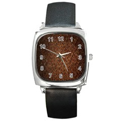 Texture Background Rust Surface Shape Square Metal Watch by Simbadda