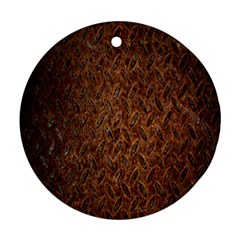 Texture Background Rust Surface Shape Round Ornament (two Sides)