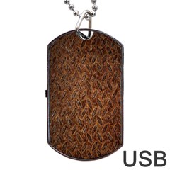 Texture Background Rust Surface Shape Dog Tag Usb Flash (two Sides) by Simbadda