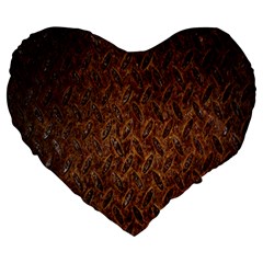 Texture Background Rust Surface Shape Large 19  Premium Heart Shape Cushions by Simbadda