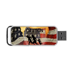 Caution Portable Usb Flash (two Sides) by Valentinaart