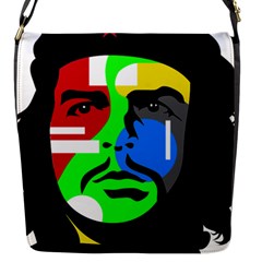 Che Guevara Flap Messenger Bag (s) by Valentinaart