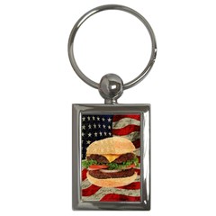 Hamburger Key Chains (rectangle)  by Valentinaart