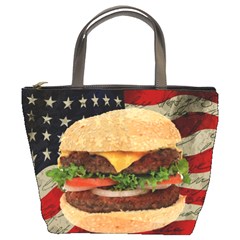 Hamburger Bucket Bags by Valentinaart