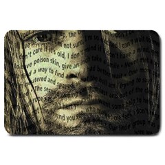 Kurt Cobain Large Doormat  by Valentinaart