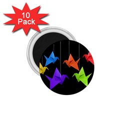 Paper Cranes 1 75  Magnets (10 Pack)  by Valentinaart