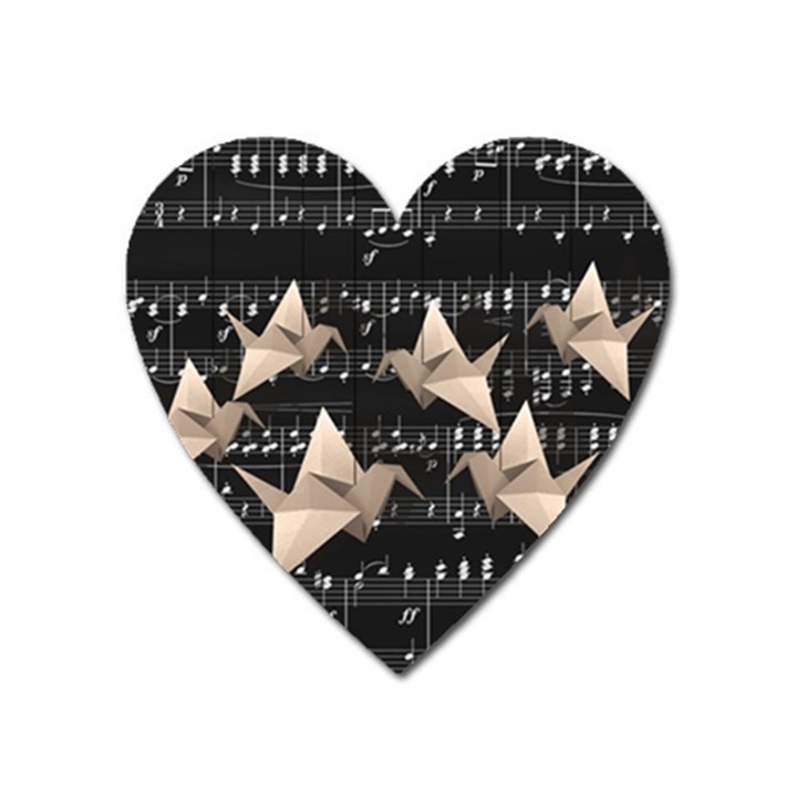 Paper cranes Heart Magnet