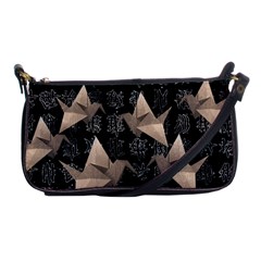 Paper Cranes Shoulder Clutch Bags by Valentinaart