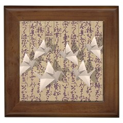 Paper Cranes Framed Tiles by Valentinaart