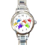 Paper cranes Round Italian Charm Watch Front