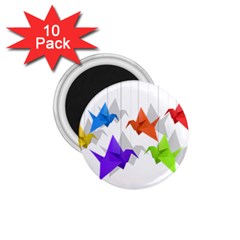 Paper Cranes 1 75  Magnets (10 Pack) 