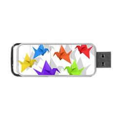 Paper Cranes Portable Usb Flash (one Side) by Valentinaart