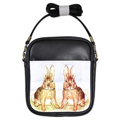 Rabbits  Girls Sling Bags by Valentinaart