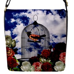 Vintage Bird In The Cage  Flap Messenger Bag (s)