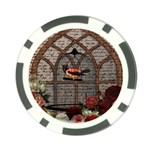 Vintage bird in the cage Poker Chip Card Guard (10 pack) Front