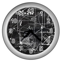 School board  Wall Clocks (Silver) 