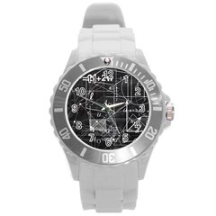 School board  Round Plastic Sport Watch (L)