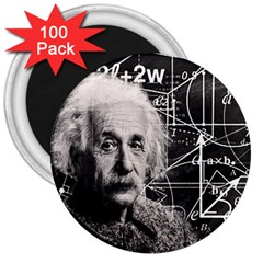 Albert Einstein 3  Magnets (100 Pack) by Valentinaart