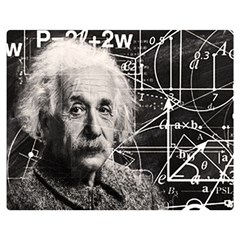 Albert Einstein Double Sided Flano Blanket (medium)  by Valentinaart