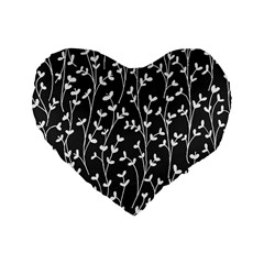 Pattern Standard 16  Premium Flano Heart Shape Cushions by Valentinaart