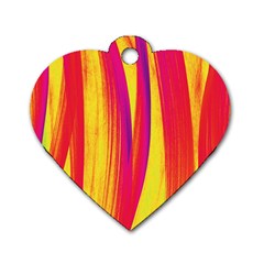 Pattern Dog Tag Heart (one Side) by Valentinaart