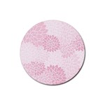 Floral pattern Rubber Round Coaster (4 pack)  Front