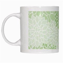 Floral Pattern White Mugs by Valentinaart