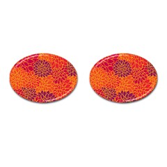 Floral Pattern Cufflinks (oval)