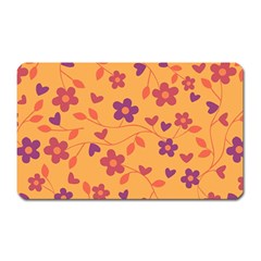 Floral Pattern Magnet (rectangular) by Valentinaart