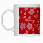 Floral pattern White Mugs Left