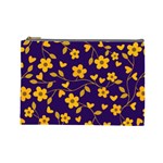 Floral pattern Cosmetic Bag (Large)  Front