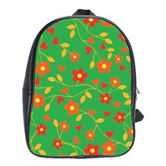 Floral Pattern School Bags(large)  by Valentinaart