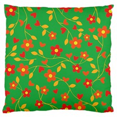 Floral Pattern Standard Flano Cushion Case (two Sides) by Valentinaart