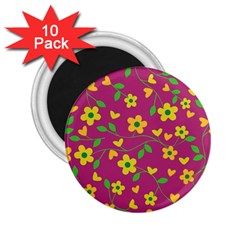 Floral Pattern 2 25  Magnets (10 Pack)  by Valentinaart