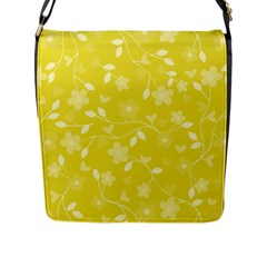 Floral Pattern Flap Messenger Bag (l)  by Valentinaart