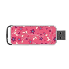 Floral Pattern Portable Usb Flash (two Sides) by Valentinaart