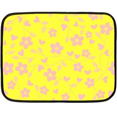 Floral Pattern Fleece Blanket (mini) by Valentinaart